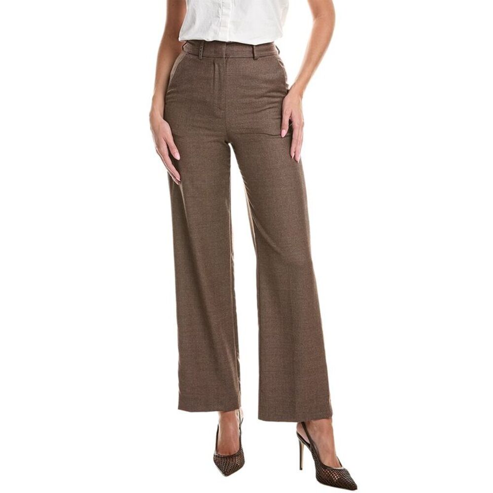 Peserico Womens  Wool-Blend Pant, Brown